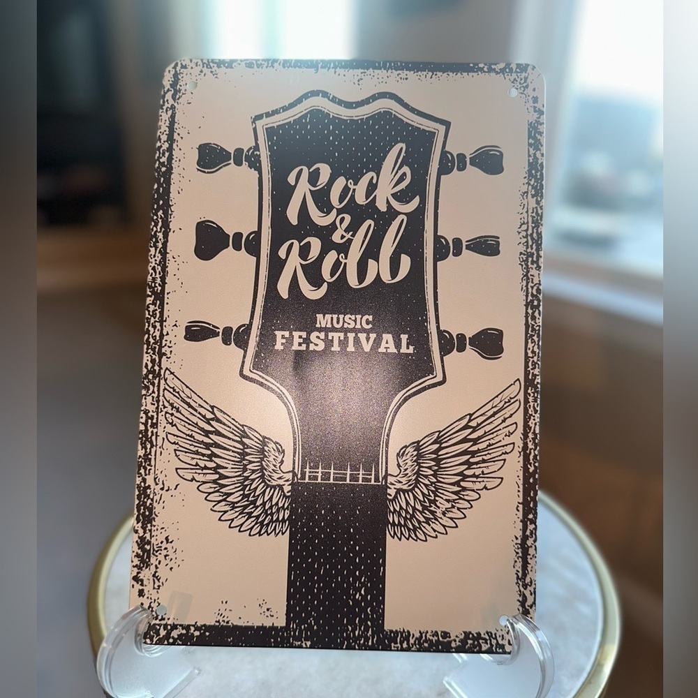 3/$25 Rock & Roll Music Festival Tin Wall Decor